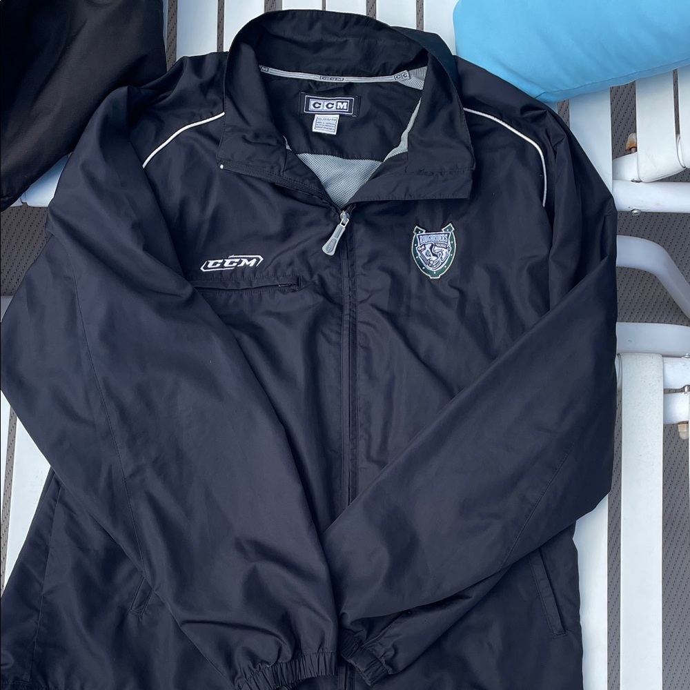 CCM Roughriders Black Windbreaker Jacket